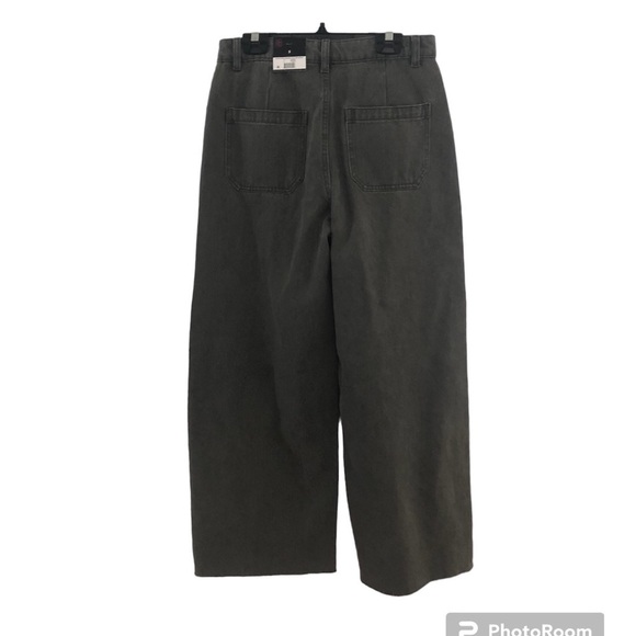 HIGH Rise Wide Leg fringe cropped Jeans 28 - Picture 6 of 15